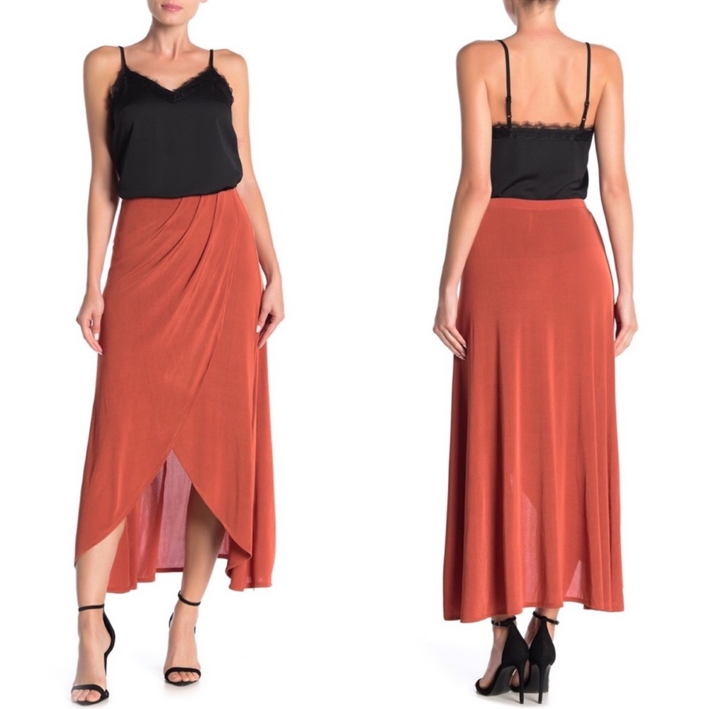 NWT Free People Smoke & Mirrors faux wrap skirt